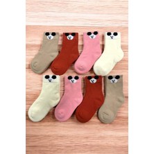 8 Çift Burun Dikişsiz Kışlık Kalın Havlu Kız Çocuk Soket Çorap