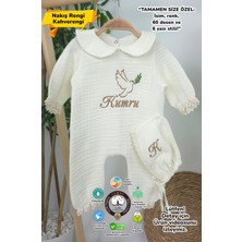 Müslin Yeni Doğan 4katlı Organik %100PAMUK Kişiye Özgü Nakışlı Hastane Çıkış Seti (Kuş Model-2)