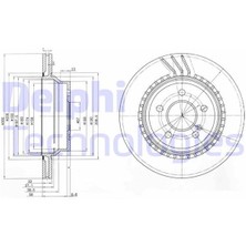 Delphı BG3758 - Fren Dıskı Arka Mercedes W211 W212 S212 C218 C219 X204