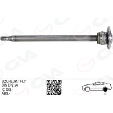 Gva 4499152 - Aks Mılı Arka Sol Ince Kısa 840MM Mercedes Sprınter B906 . Vw Crafter 30-35-50 Z:26-29 Poryalı
