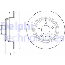 Delphı BG2842 - Arka Fren Aynası Volvo 850 91-97 -S70-C70-V70-960-2.0-2.5-2.5 20V-2.5TDI 97 295×5DLXHAVALI