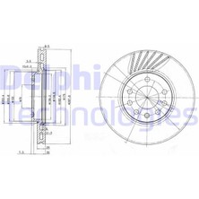 Delphı BG3142 - Ön Fren Aynası Vectra B 96 02 Saab 9-2/9-3 93 03 288×25X7DLXHAVALI 32025723-569357-93182306