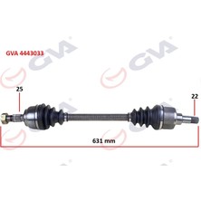 Gva 4443033 - Komple Aks Sol Peugeot 307 1.4i Man. 00-07 631MM