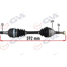 Gva 4490106 - Komple Aks Sol Opel Vectra A 1.8-2.0 88-95 -Astra F 92-98 -Calıbra A 89-97 Abs Li 29DİŞ 592MM