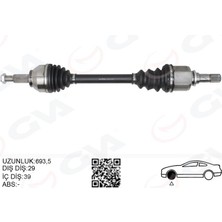 Gva 4419014 - Komple Aks Sol Renault Trafic Iıı 1.6 Dci 14- 693MM