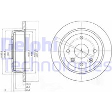 Delphı BG4091 - Arka Fren Diski Aveo 05 13 Lacettı 2005 Nubıra 2005 Optra 2003-2008 257×10.5X60X4DL Dolu