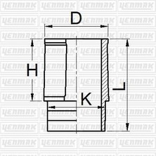 Yenmak 51-05881-000 - Motor Gömleği P205-P309-P405B Xu9 JAZ-M/J1-XU5M/JPZ-XU 7jpk 83.00 Çap Std