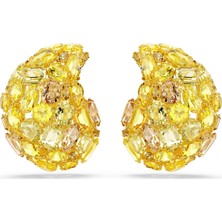 Swarovski 5723383 Gema Clip Earrings, Yellow, Gold-Tone Plated