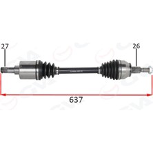 Gva 4435003 - On Aks Komple Sol Focus Iıı 11 17 C Max 10 17 1.0 Ecoboost 1.5 Tdcı 1.6 Tdcı