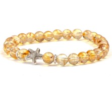 Sitrin Doğal Taş Bileklik (6 Mm) – Cesaretin Kalbi