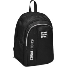 High Sport Beş Gözlü Siyah Okul ve Günlük Sırt Çantası - Laptop+Tablet Bölmeli