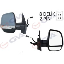 Gva 1029160 - Dış Dikiz Aynası Sağ Doblo 11 Opel Combo D 12 18 Mekanik Sinyalli Astarlı Çift Cam Konveks VM-669PR