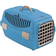 Mavi Plastik Taşıma Çantası 48X32X31CM, Evcil Hayvanlar Için Güvenli ve Hafif