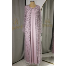 Moda Banuda Perla 2'li Takım Taşlı Abaya
