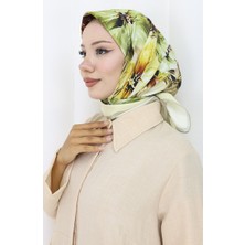Dijital Rayon Eşarp 70298-10 Yağ Yeşili