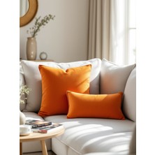 Kare ve Dikdörtgen Iç Dolgulu Dekoratif Yastık Kırlent Minder Seti (2 Adet)