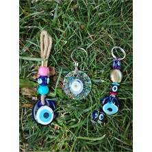 Nazar Boncuklu Anahtarlık Üçlü Set