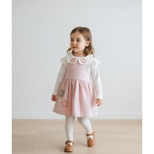 Papatya Nakışlı Bebek Yaka Süzene Elbise