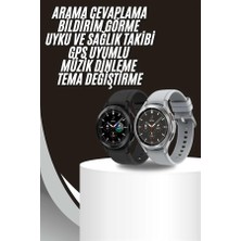 Akıllı Saat Bluetooth Bağlantılı Yuvarlak Ekran Plastik Kordonlu