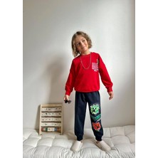 Cg Kids Minecraft Erkek Çocuk 2 Iplik Alt Üst Takım Süper Kalite Kumaş