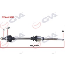 Gva 4429210 - Komple Aks Sağ Scudo-Expert-Jumpy 1.9d 96-06 Abs Li 48DİŞ 938MM