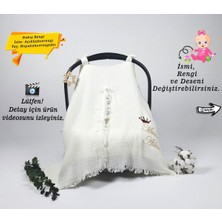 Gros Shop %100 Pamuk 4Katlı Nefes Alabilen Müslin Kumaş Püsküllü Puset Örtü
