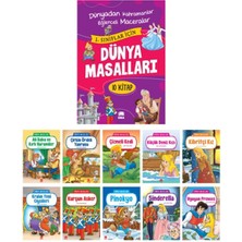 Dünya Masallar Seti 1.ve 2. Sınıflar Için Eğik El Yazılı - (10 Kitap Takım Büyük Boy)