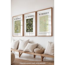 Vintage 3'lü Ahşap Çerçeveli Poster, Tablo Seti No:10