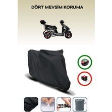 Breen Yuki Casper S 50 Siyah Motosiklet Brandası Arka Çanta Uyumlu