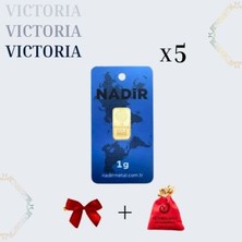 Victoria Gold 5 Adet 1 gr 24 Ayar  995 Altın (Nadir Yada Sar )