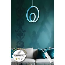 Perla Mavi Kumandalı 3 Renk Modern Sarkıt LED Avize