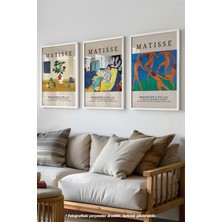 Matisse Vintage 3'lü Beyaz Çerçeveli Poster, Tablo Seti No:14