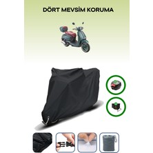 Breen Arora Mojito 125 Için Arka Çanta Ve Kilit Uyumlu Siyah Motosiklet Branda, Güvenli