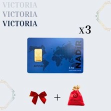 Victoria Gold 3 Adet 2,5 gr 24 Ayar  995 Altın