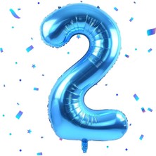 Benim Marifetlerim 2 Rakamı Mavi Folyo Balon 16 Inch 40 cm