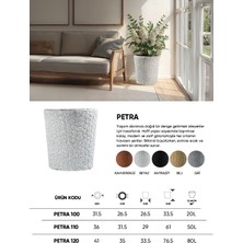 Bostann Dekoratif Saksı - Petra 110 - 50L - Antrasit