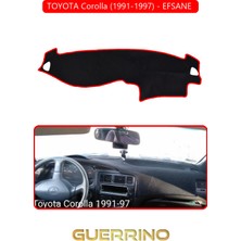 Toyota Corolla (1991-1997) - Efsane Torpido Koruma Halısı Kırmızı Kenar