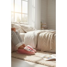 Kız Çocuk Panduf Okul Ayakkabısı Pofuduk Tavşan Peluş Panduf