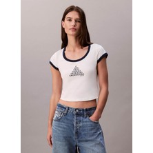 Calvın Kleın Kadın  Krem T-Shirt LV047C258G Yas