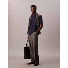 Calvın Kleın Erkek Marka Logolu Organik Pamuklu Günlük Kullanıma Uygun Lacivert T-Shirt LV04LB275G Cef