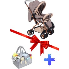 Jusso Dido Comfort Line Çift Yönlü Bebek Arabası BEBEK BAKIM ÇANTASI HEDİYELİ Bej