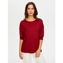 Faik Sönmez Yuvarlak Yaka Kadın Uzun Kol T-Shirt W26TSH007