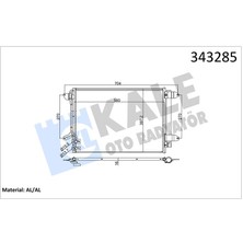 Klima Kondenseri Jetta 10 582X378X16 Al/brz