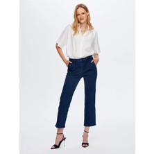 Faik Sönmez Pensli Slim Fit Kadın Jean Pantolon UW26JPN005