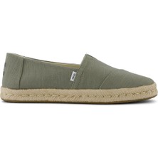 Kadın Espadril / Keten 10020859 10023043 Toms Alpargata Rope 2.0 Recycled Cotton Slubby Woven Vetiver Grey
