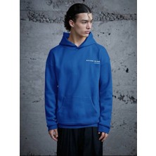 Unisex Never Mind Baskılı Oversize Sweatshirt