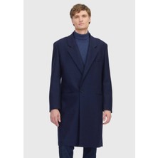 Ramsey Lacivert Regular Fit Casual Örme Palto Orta Kalınlık Dokuma Malzeme Erkekler İçin Şık Tasarım