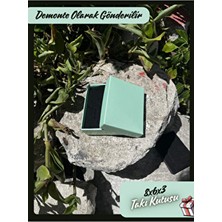 Fatih Kutu Su Yeşili Renkli 8X6X3 Takı Kutusu Kişiselleştirme Seçeneği ile Demonte 25 Adet