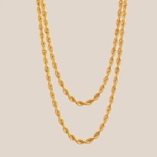 1,5 Metre 3 mm Altın Halat Zincir