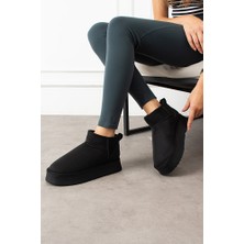 Kadın Kalın Taban Süet Içi Kürklü Şık Günlük Bot